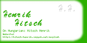 henrik hitsch business card